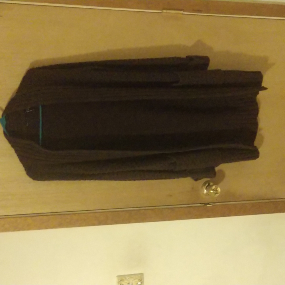 Moda International-A Victoria's Secret Brand Brown Long Woven Cardigan-NWOT